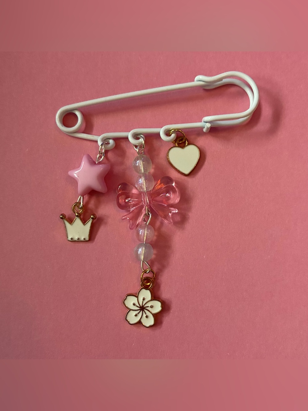 Handmade beaded safety pins 2/$10